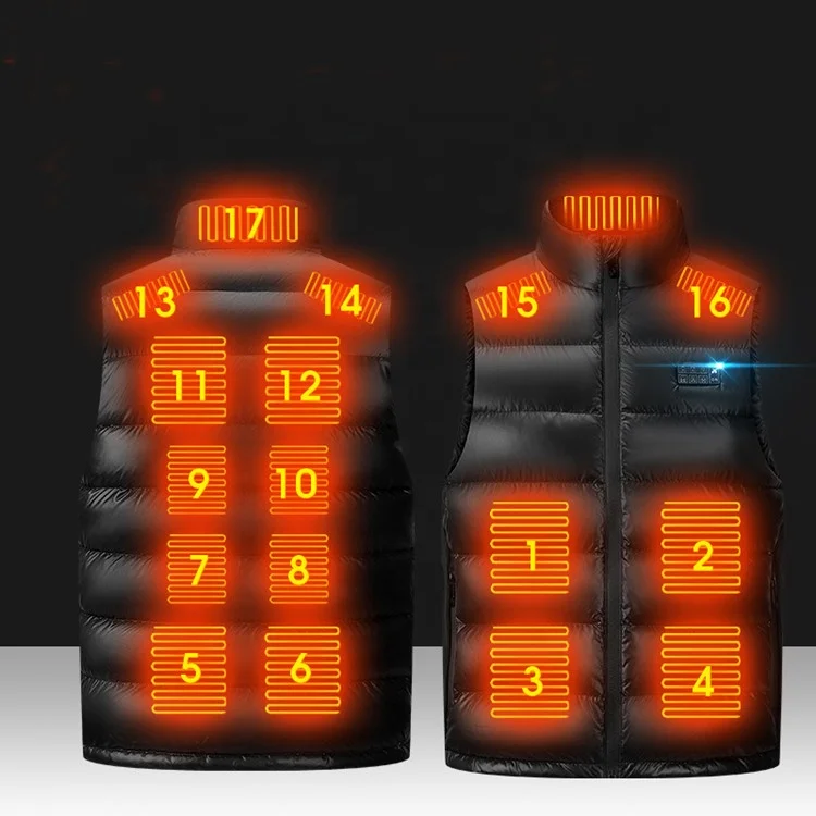 High Temperature Heat Vest Men Autumn Winter Smart Heating Cotton Vest