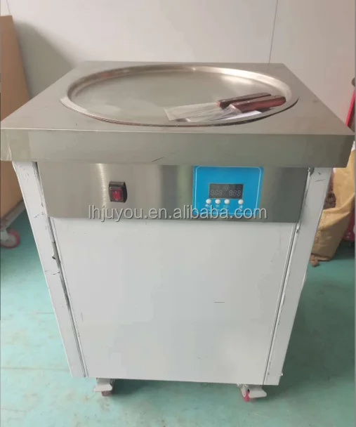 Top quality double pan stainless steel frozen ice cream rolls fried ice cream machine ice roll machine