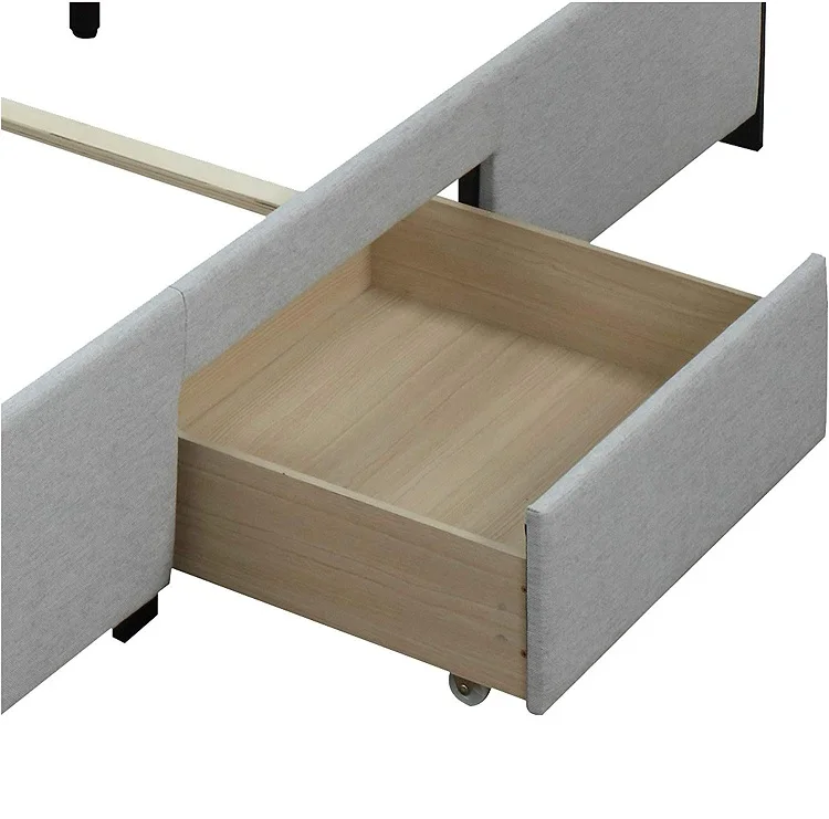 Tufted Upholstered Panel Storage Bed Fabric bed/Free Sample Fabric Headboard Queen Double Upholstery Bedroom