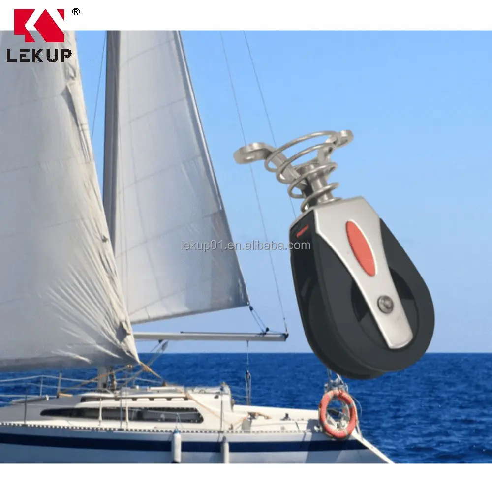 Universal Head Single Pulley Swivel Block Rope Runner Boat Pilates Accessories Nylon Sheave Stainless Steel Pulley Blocks