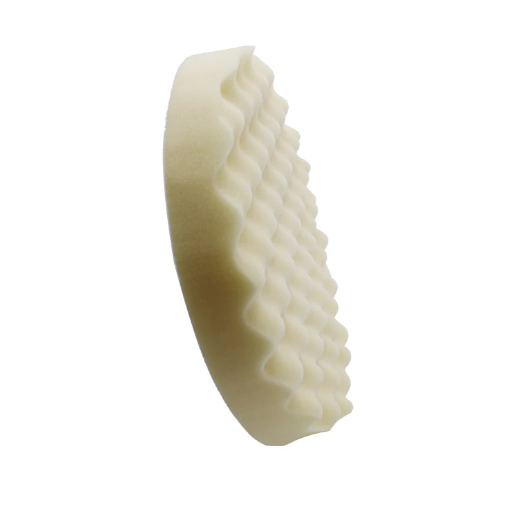 Waffle Foam Buffing Pad Black Sponge Wheel Hook & Loop Foam Pad fits 8' Backing Plate for Auto Detailing Waxing