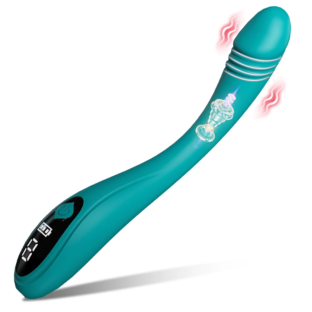 Mini Wand Vibrator LCD Display Masturbation Machine Female Vibrator Toys for Women