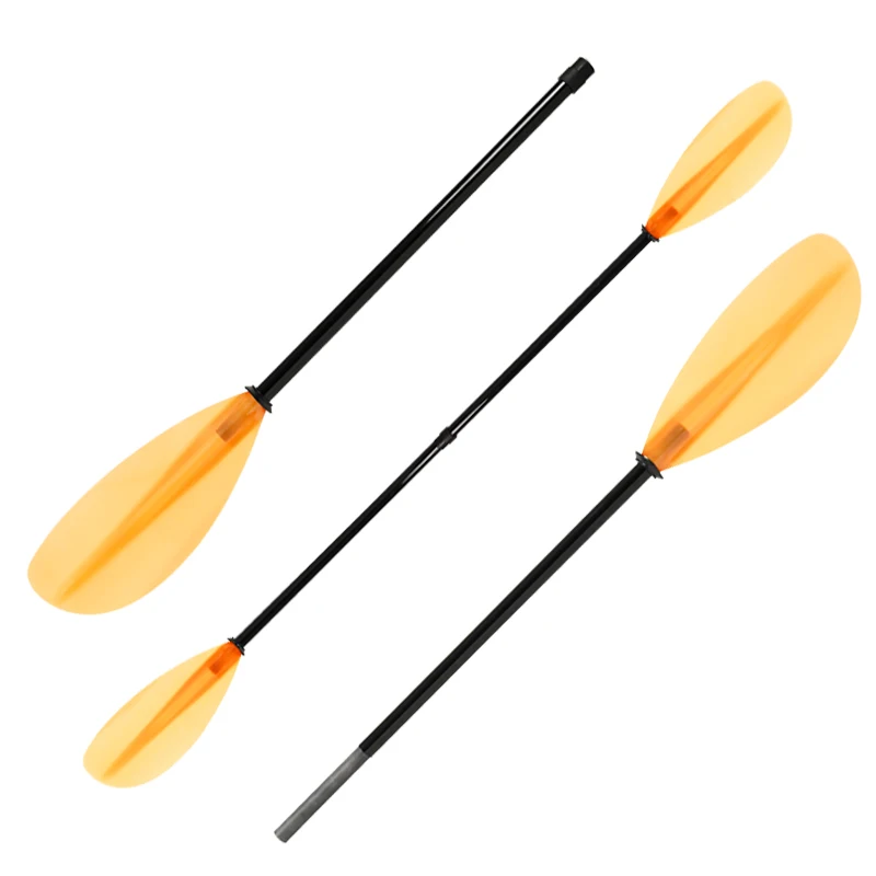 HOFi Adjustable Transparent Kayak Paddle with Fiberglass Shaft Plastic Blade Wing Tow Piece for Enhanced Paddling Experience
