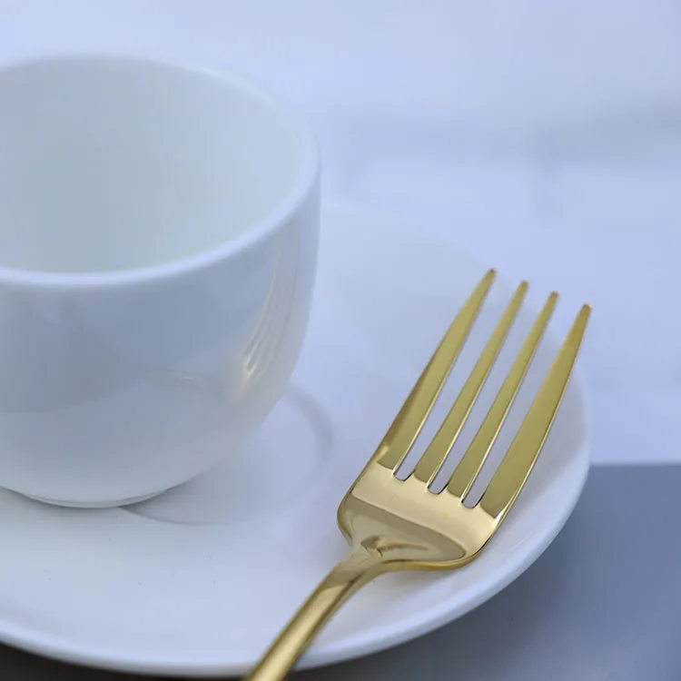 
Popular 304 stainless steel color Korean titanium plated fork 