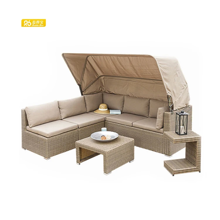 Redde Boo Hot Sale Wicker Patio Garden Sofa Set Outdoor Sofas Large Rattan Furniture