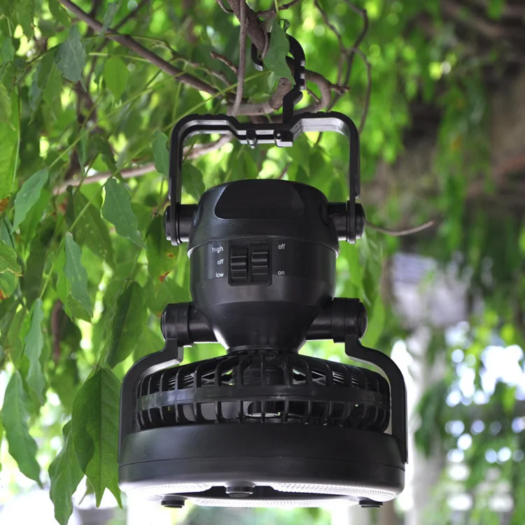 LED battery lantern camping with ceiling fan lightness hook portable 3500k