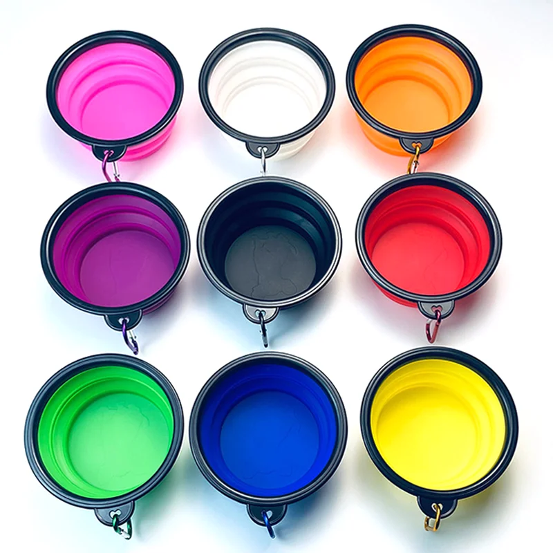 NOT TPE Eco Friendly Expandable Silicone Pet Bowl Portable Foldable Travel Outdoor Feeding Dog Cat Food Safe Bowl