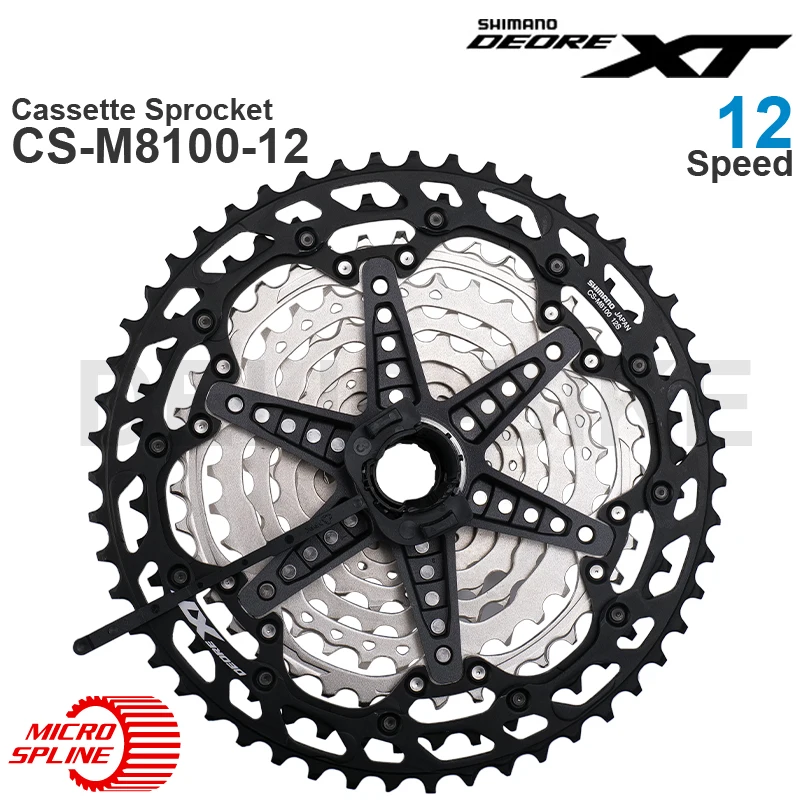 Шимано DEORE XT CS-M8100 Кассетная Звездочка M8100 Freewheel Cogs горный велосипед MTB 12-ступенчатая 10-51T звездочка