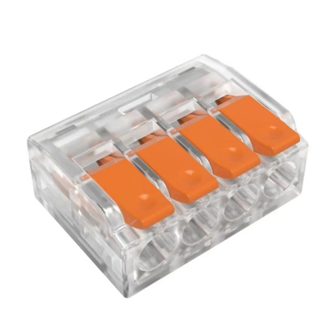 Lever Quick Fast Splice Compact Wire Terminal Block 4p Effective Connector For Wire Connecting Transformer Low Voltage Terminal