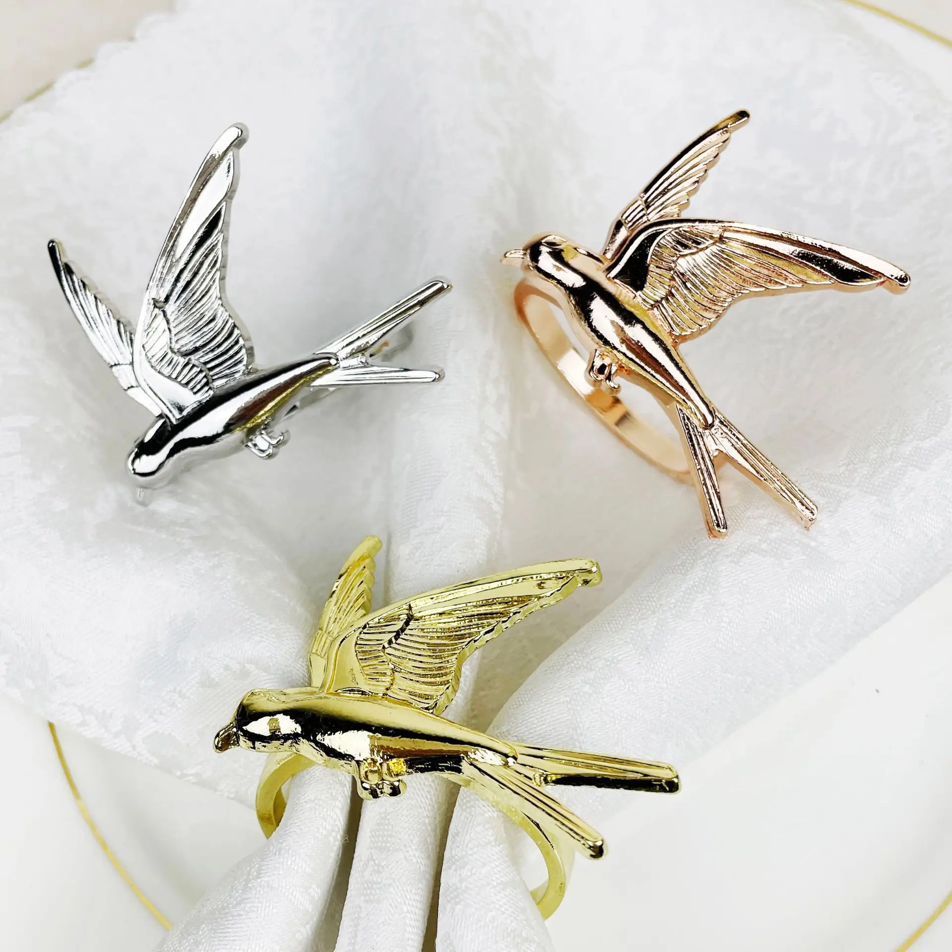 Spring Series New Swallow Napkin Ring Zinc Alloy Napkin Buckle