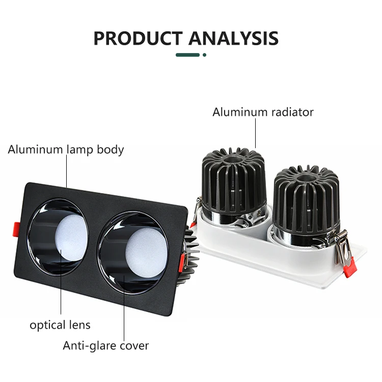Popular Item Showroom Indoor Ceiling Die-casting Aluminum 8w 12w 15w Recessed Led Spot Lamp