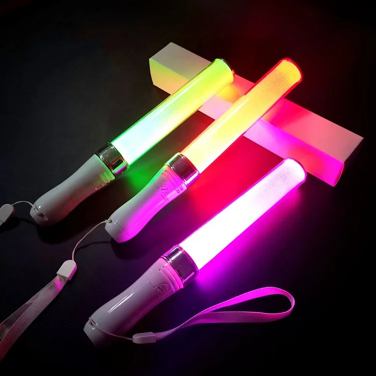 Battery Powered Light Stick 15 Colors Change LED Glow Stick Wedding Party Celebration Fluorescent Camping Vocal Concerts Decor