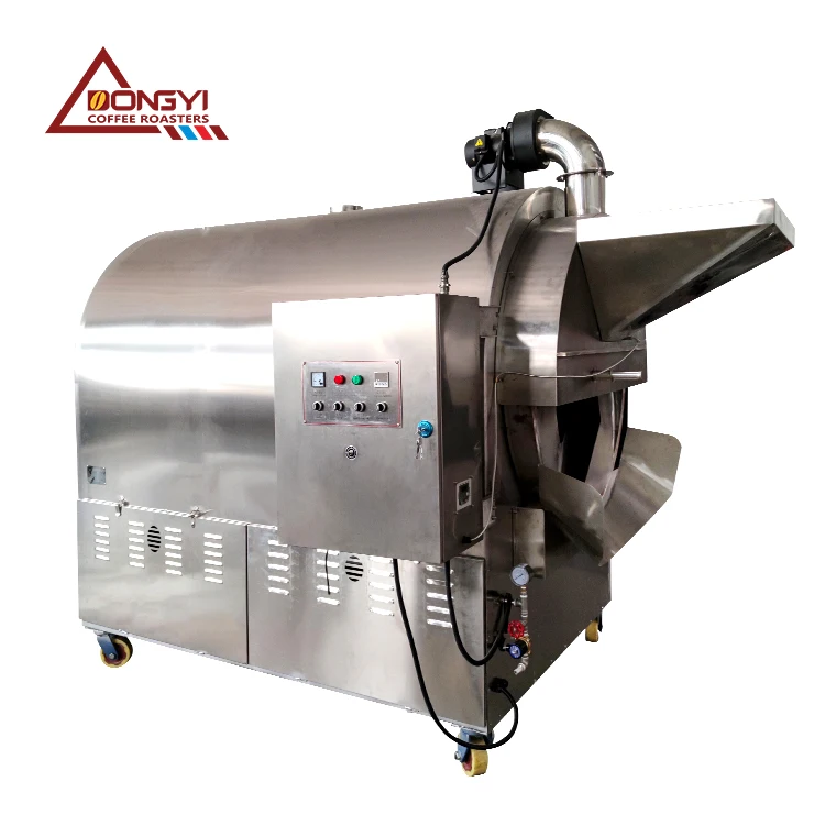 Dongyi available for beginner Chili Sesame Groundnut Grain Cocoa Cashew Bean Seed Nut Roaster Machine Ultra-thin stainless steel