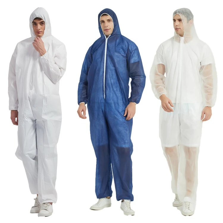 wholesale factory price disposable pp suit 45 grs coverall protective clothing Chemical Protection for agriculture