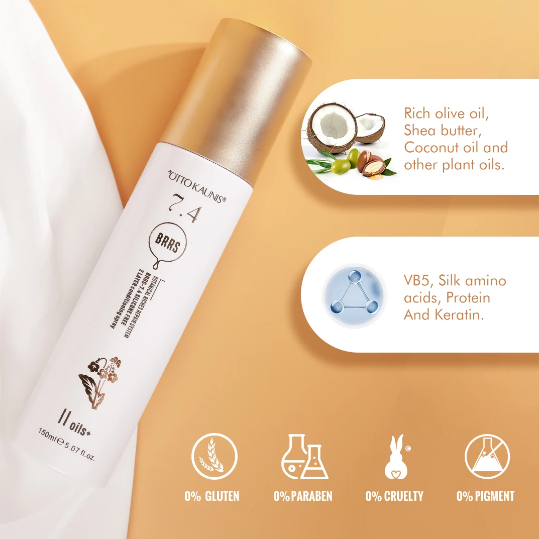 150ml Top Quality Plant Natural Oils UV Filter Heat Protectant Hair Mist Frizz Control Hair Spray