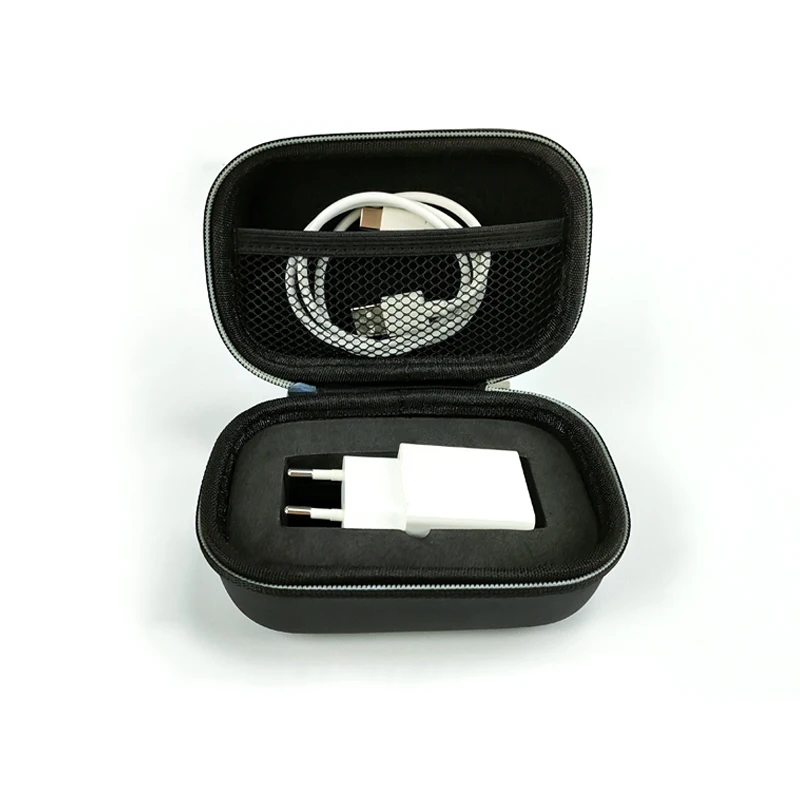 Waterproof Electronics Accessories Organizer Pouch Bag Black Car Charger Box Hard Shell EVA Fast Charging Case