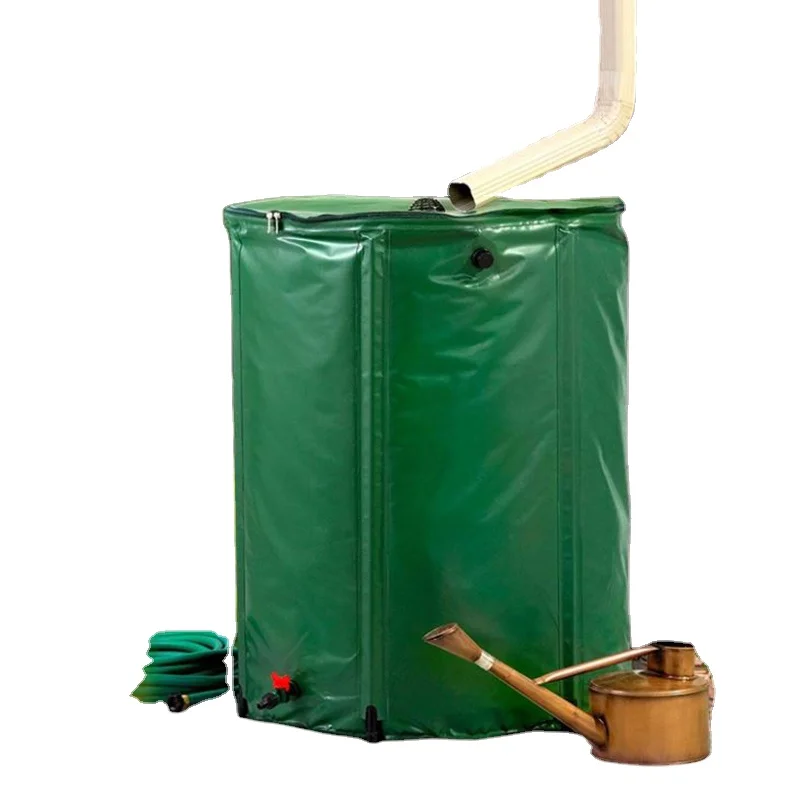 75 gallon foldable agriculture products rain storage water barrel container with tap