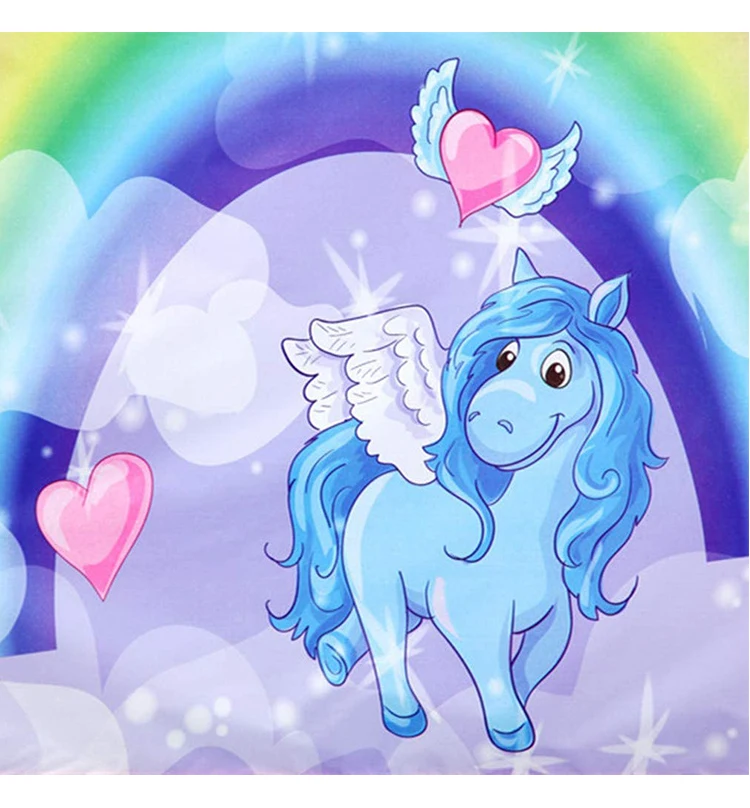 Rainbow Unicorn House Playhouse kids with big space kids children  play  tent