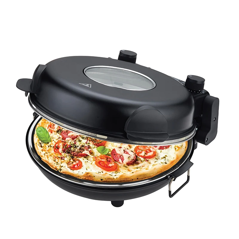 Crust and Authentic Electric Pizza oven making Wooden tasty Pizza with special ceramic stone  pizza maker machine