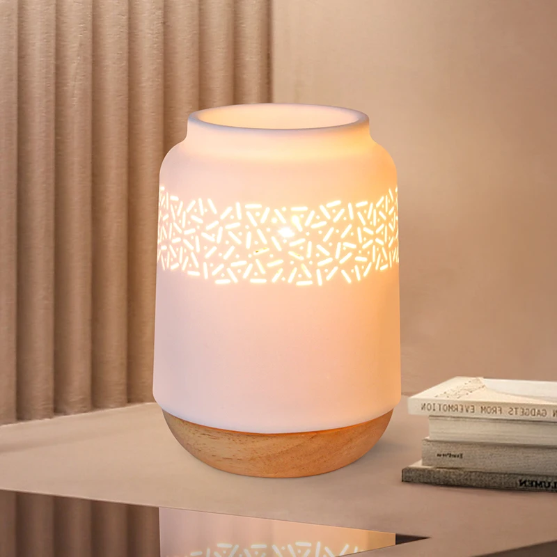 New Design Electric Fragrance Diffuser Wax Melt Warmer Salon Fragrance Lamp Ceramic Incense Burner Ceramic Aroma Diffuser Lamp