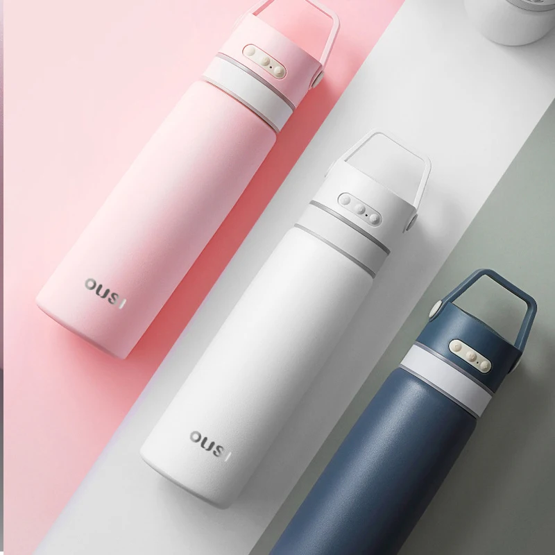 Promotion Straight Cup Smart Drinkware Large Capacity Batteries And Usb Stainless Steel