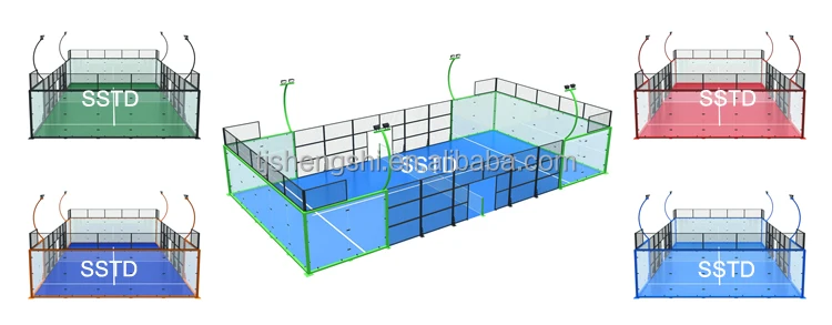 2022 новый дизайн, панорамная Теннисная ракетка, теннисная платформа, компания по производству кортов
