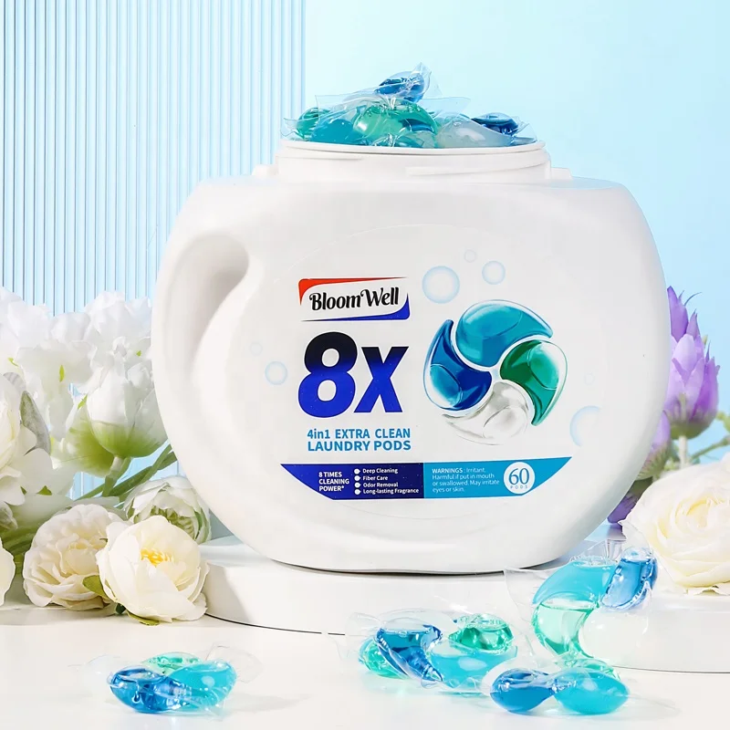 Deep clean 4 in 1 laundry pods container lasting fragrance laundry pods container Laundry Detergent Pods for Sensitive Skin