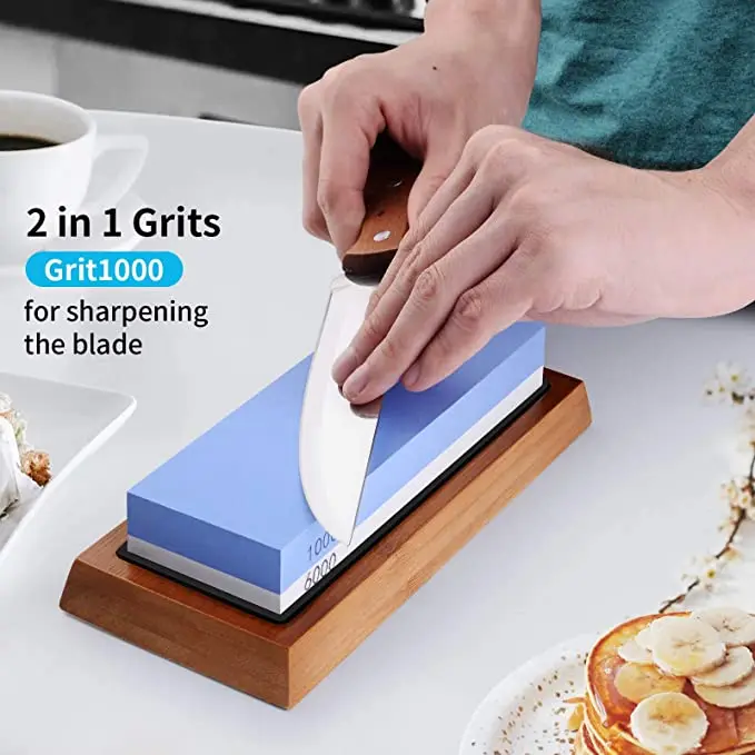 Blue White Double-Sided 1000/6000 Corundum Whetstone Diamond Material Petroleum Stone Sharpening Steel Electric Tool Kitchen Use