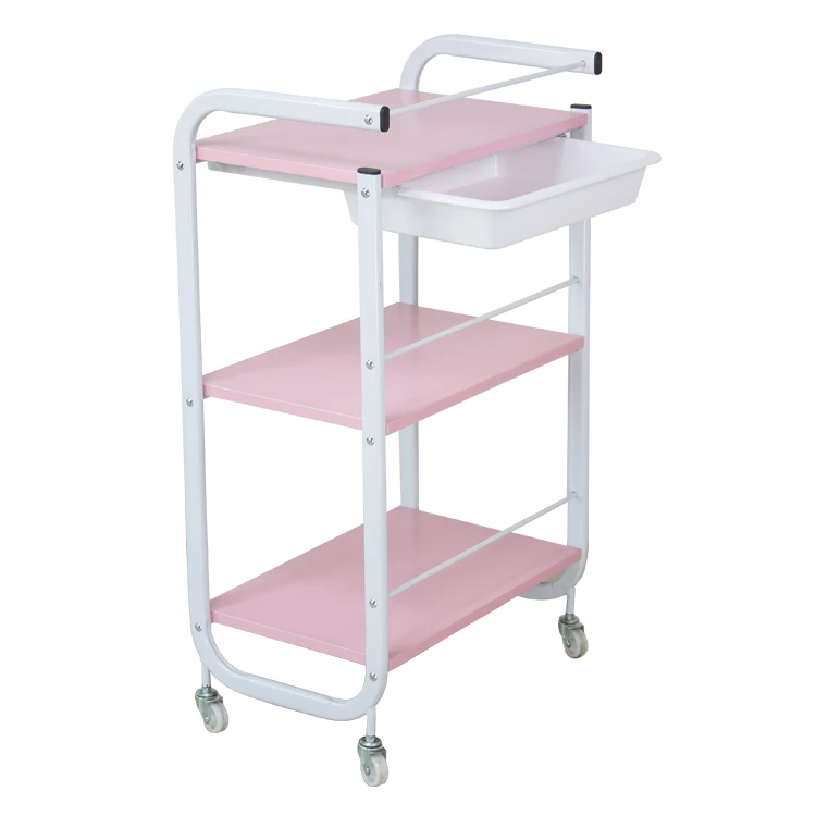  Storage Trolley on wheels 3-Tier Rolling Cart Utility with Metal mesh basket Organization Mobile