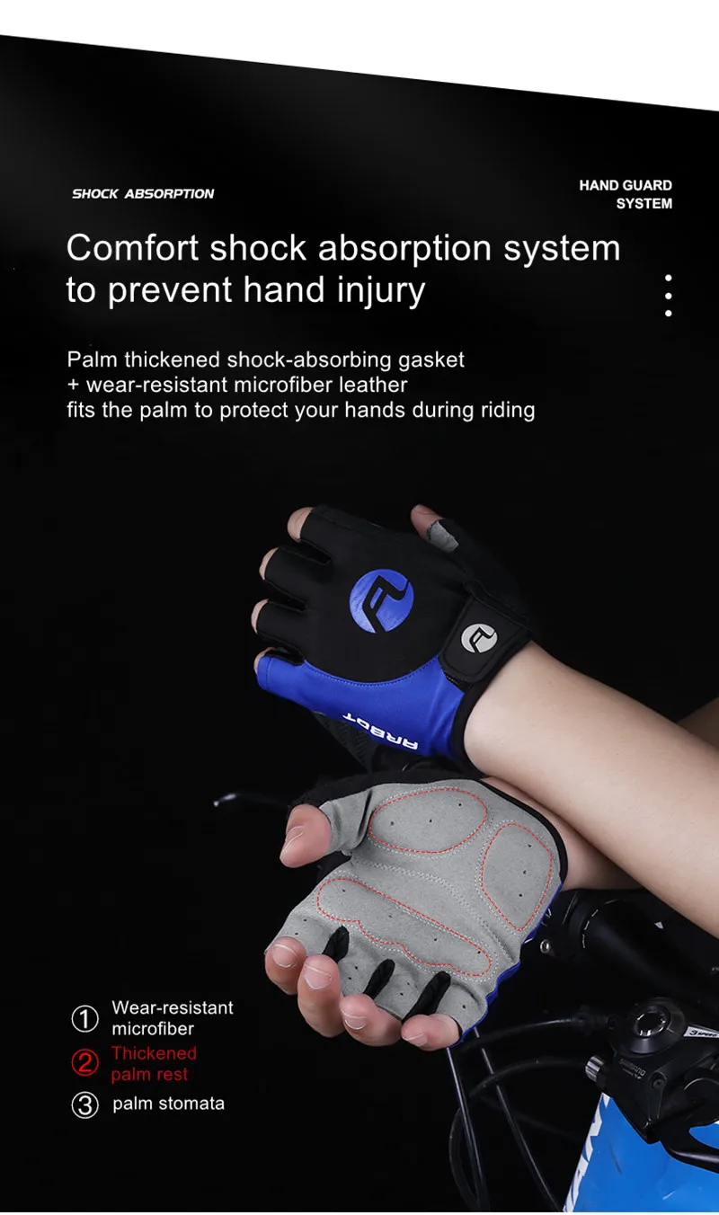 Summer outdoor half finger bike riding gloves sports fitness men women breathable non-slip short finger bicycle cycling gloves