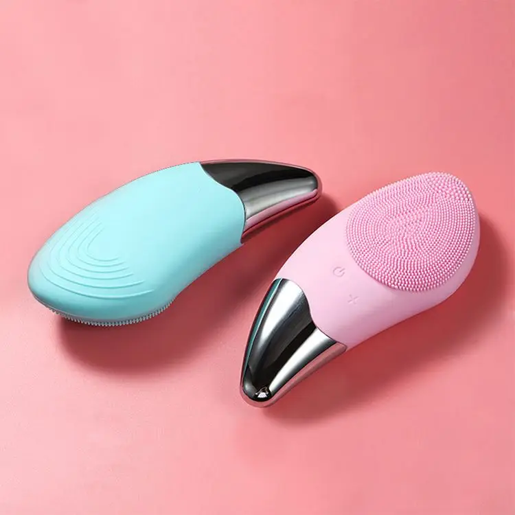 Multi-functional Electrical Hot Sonic Silicone Skin Face Deep Wash Cleanser Massager Exfoliating Electric Facial Cleansing Brush