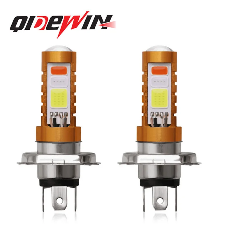 led Lens White Blue red Hi Lo Lamp Scooter Accessories Fog Lights 12V BA15D BA20D H6M 3Colors COB LED Motorcycle Headlight Bulbs