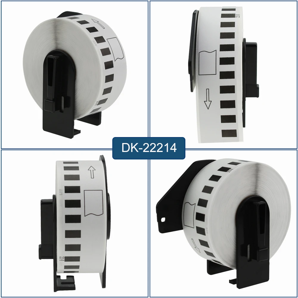 Weemay DK22214-White Continuous Length Paper Tape Dk 22214 Compatible Brother DK-22214 DK2214 Thermal Paper Roll