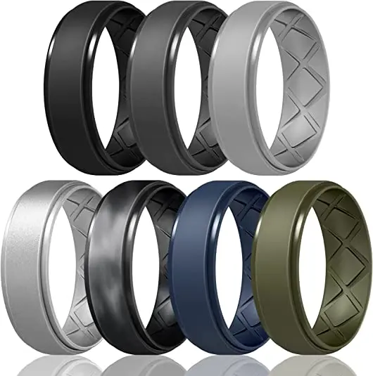 OEM модное дизайнерское кольцо на палец медицинское дышащее Силиконовое заказ для мужчин