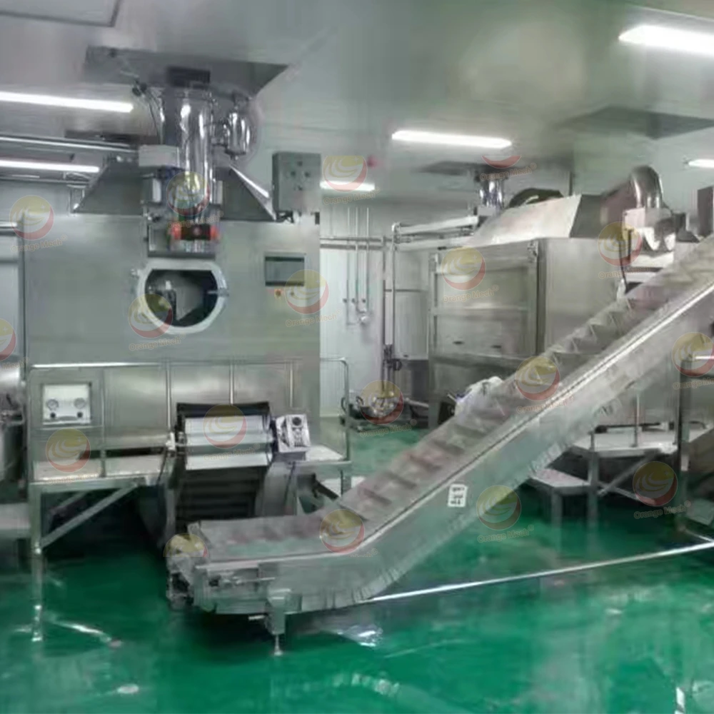Commercial industrial 500kg/h rotary nut almond peanut sugar chocolate coating  machine
