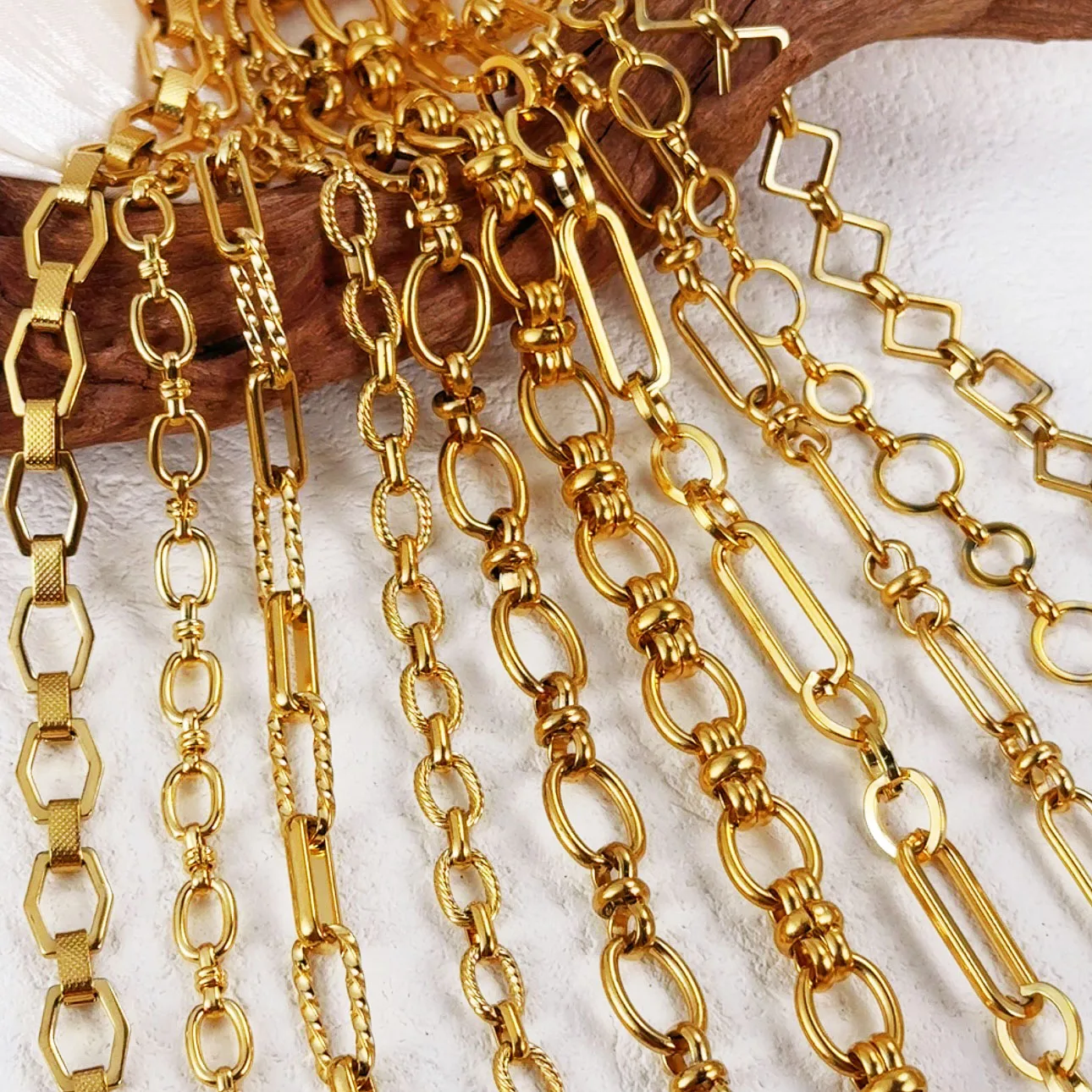 Build Your Own Charm Chain Necklace DIY Closure Iconic Charm Bar Jewelry Gift 18k Gold Handmade Link Chain Necklace For Women