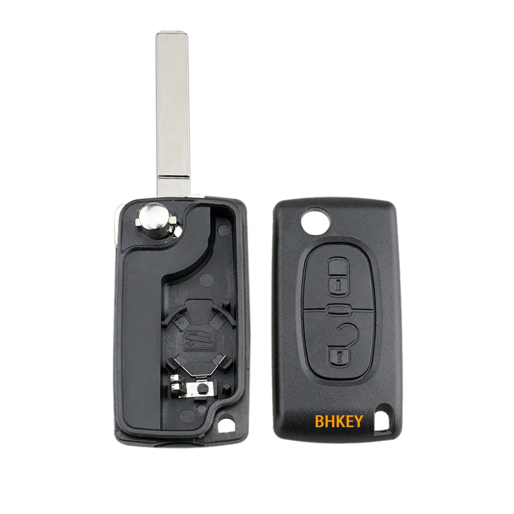  Чехол-книжка для автомобильного ключа с 2 кнопками Peugeot 207 307 308 Citroen C2 C3 C4 C5 C6