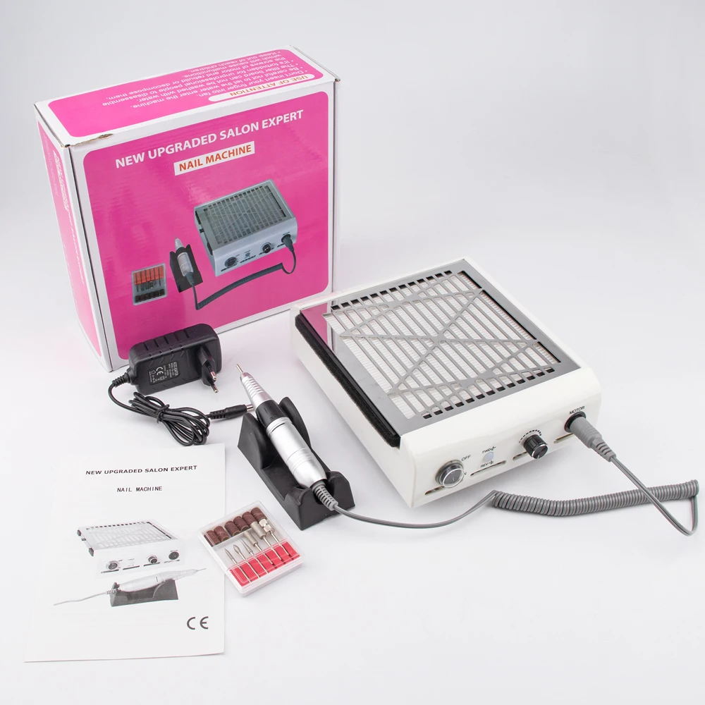 2-IN-1 Nail Drill And Nail Dust Collector Manicure With Powerful Fan