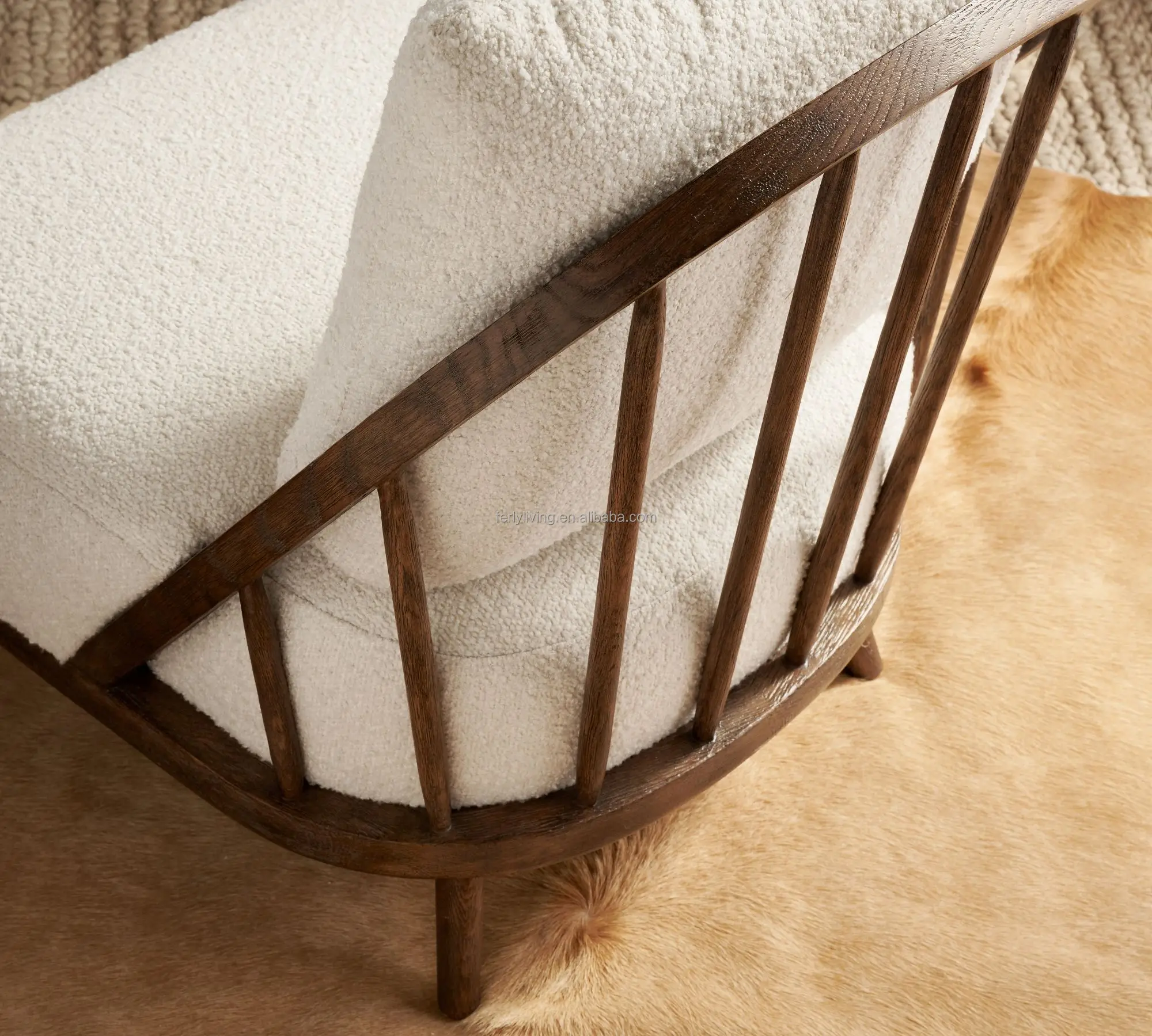 FERLY Customization Home Furniture Living Room Sofa Armchair Modern Luxury Armchairs For Modern Living Room In Wood Armchair