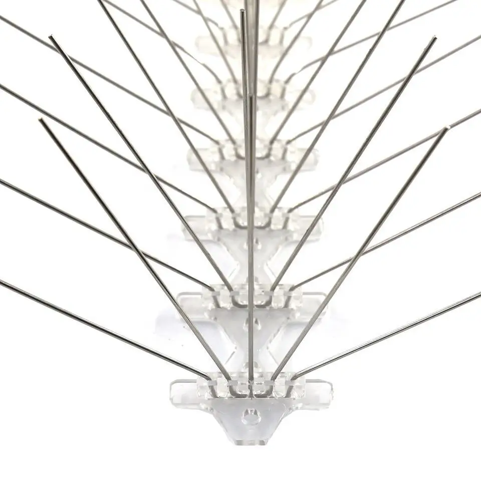5 Pins Bird Repellent control Steel Anti Pigeon Spike Deterrents Anti-Climb Security Wall Bird Spikes