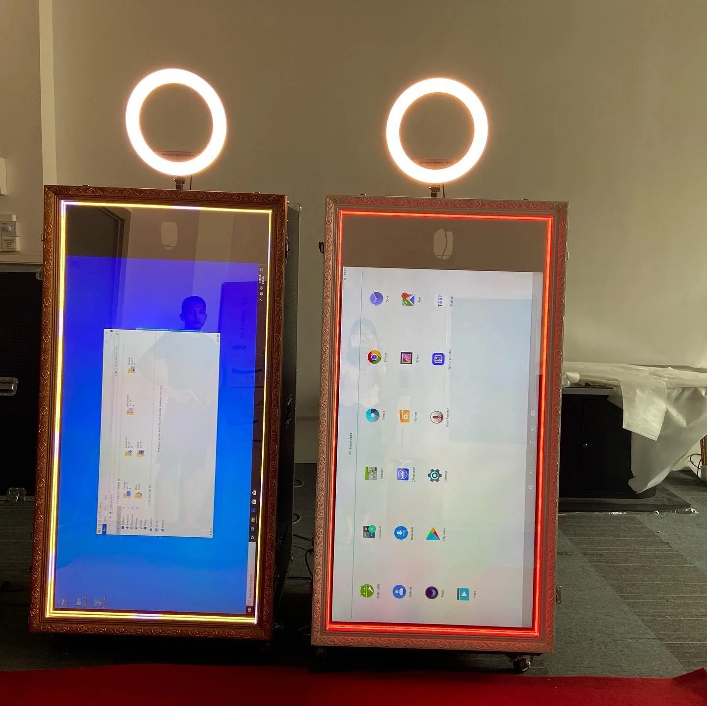 ANGE  Photo Booth mirror photo booth magic mirror with case photo booth with printer selfie touch screen