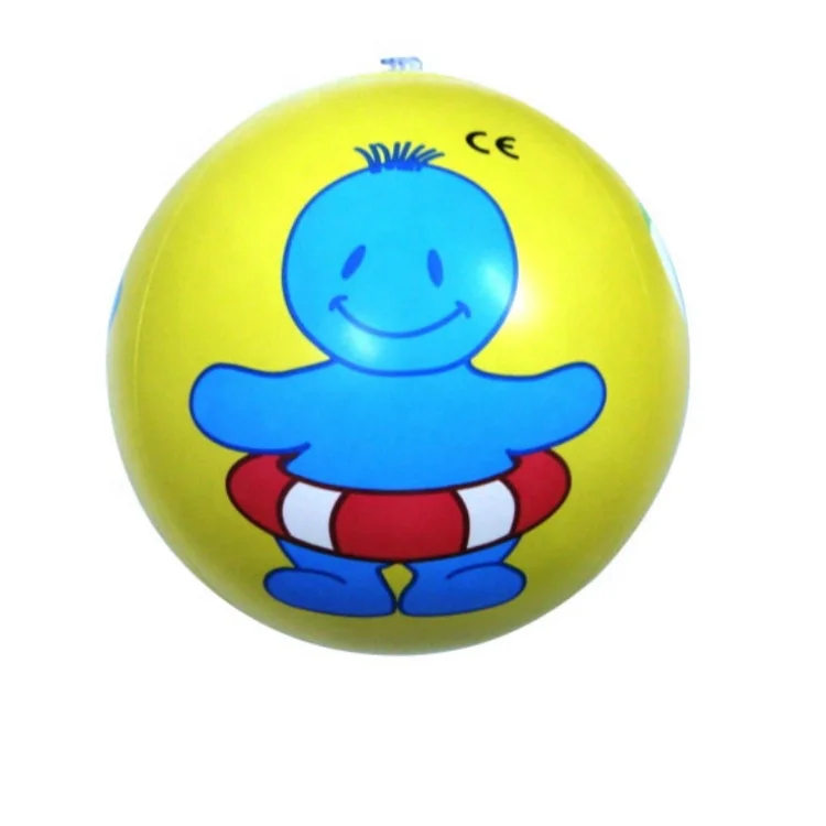 Promotional Logo Branded Cartoon Popping Inflatable-beach-ball