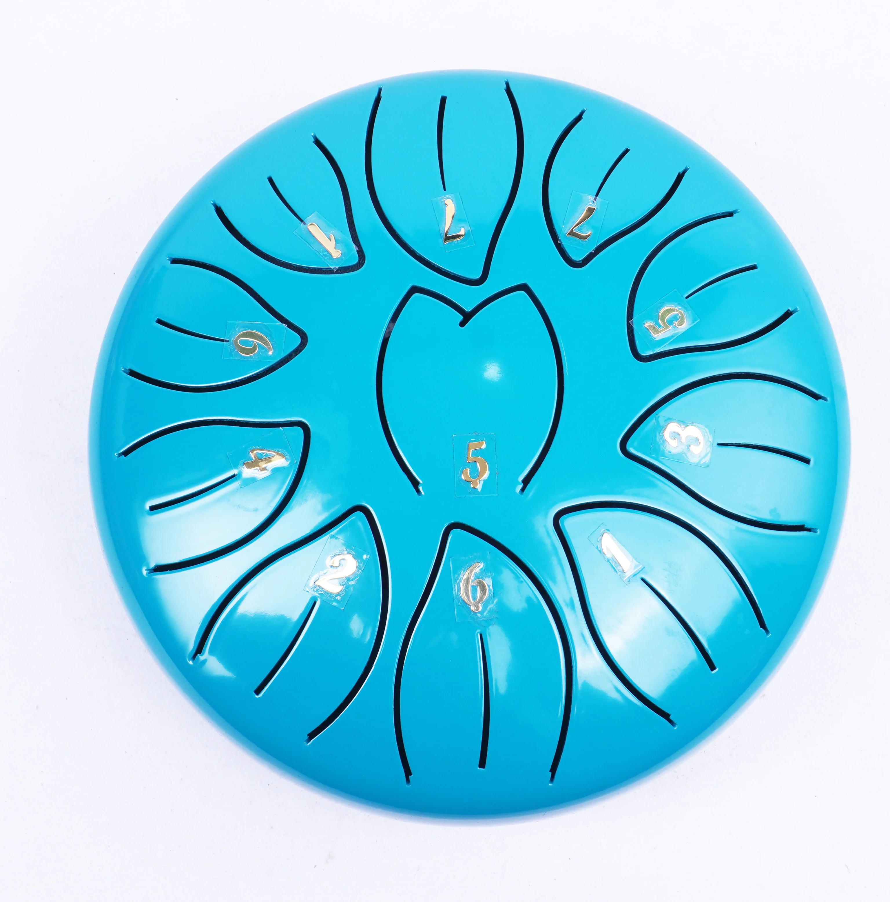 Factory Offers Customized & Printed Logo lakeblue color 6Inch 11tones Steel Tongue Drum Novelty Gifts