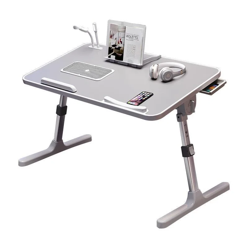 Europe Portable Wooden Lap Desk With Storage Drawer 4 Usb Port Laptops Computer Foldable Bed Tray Notebook Stand
