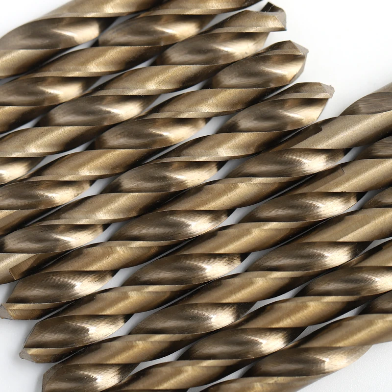 Factory Supply High wear resistance M35 straight shank drill bit yellow surface HSS Straight Shank Twist Drill Bits