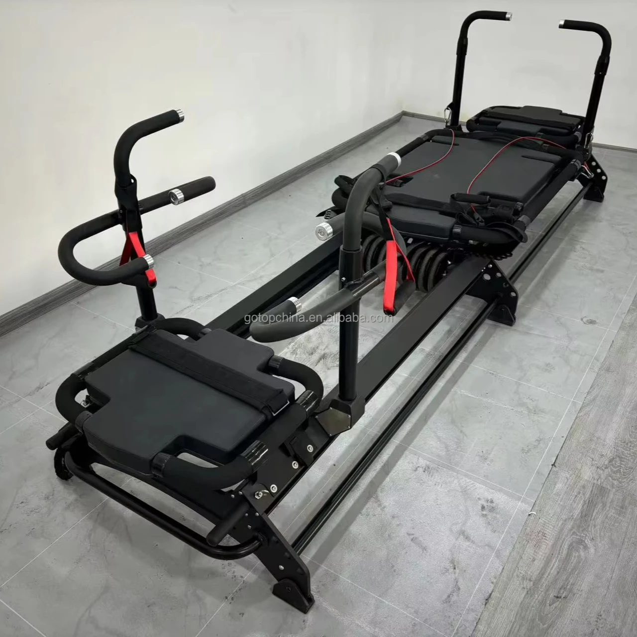 Studio Yoga Fitness Equipment High End Yoga Core Bed Black Aluminum Megaformer Pilates Reformer Machine for Sale