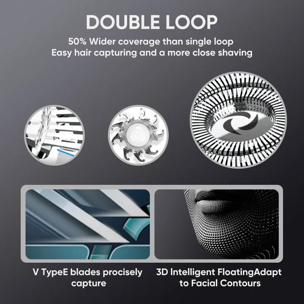 5D плавающая Беспроводная USB перезаряжаемая Вращающаяся бритва многофункциональный набор для ухода за бородой