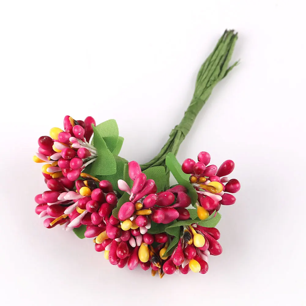 Make Christmas flowers accessory set artificial wreath accessories red fruit string Christmas berry garland branches