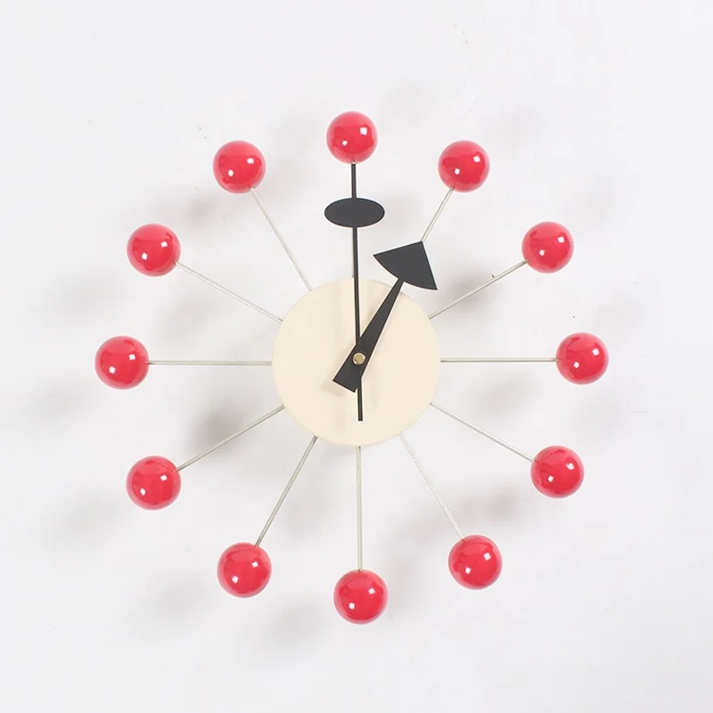 NASIDA 2020 beautiful modern luxury home decorative diy wooden balls wall clocks  candy clock simple clock