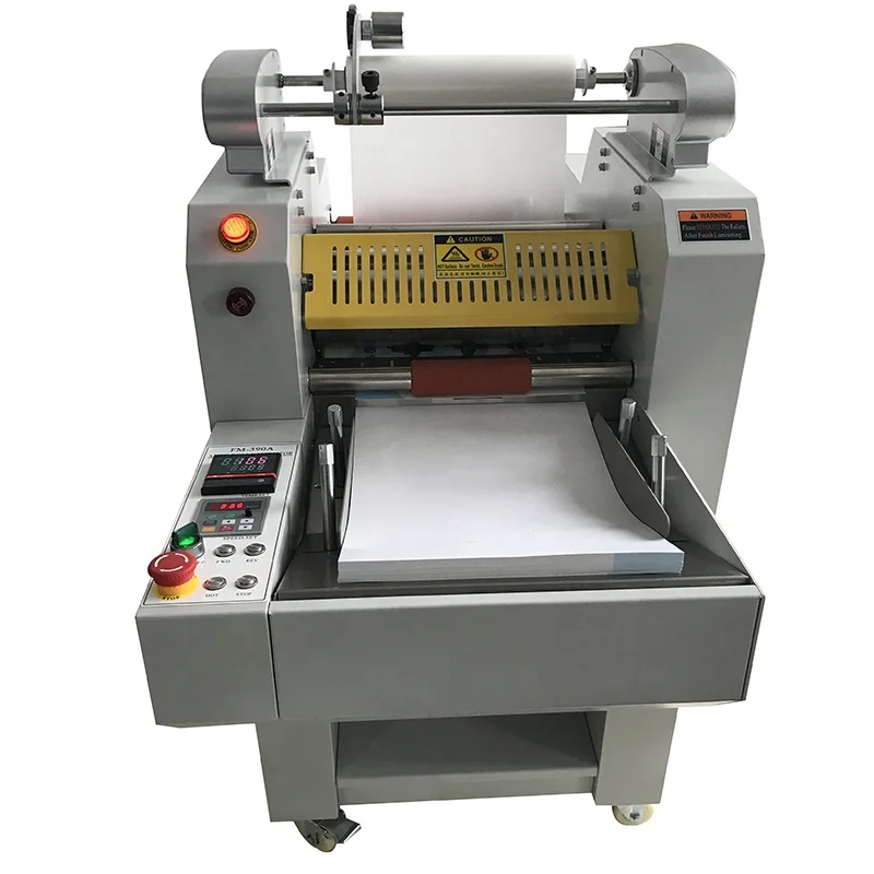 Supu FM-390A hot sale 350mm big steel roller hot laminator machine automatic laminator